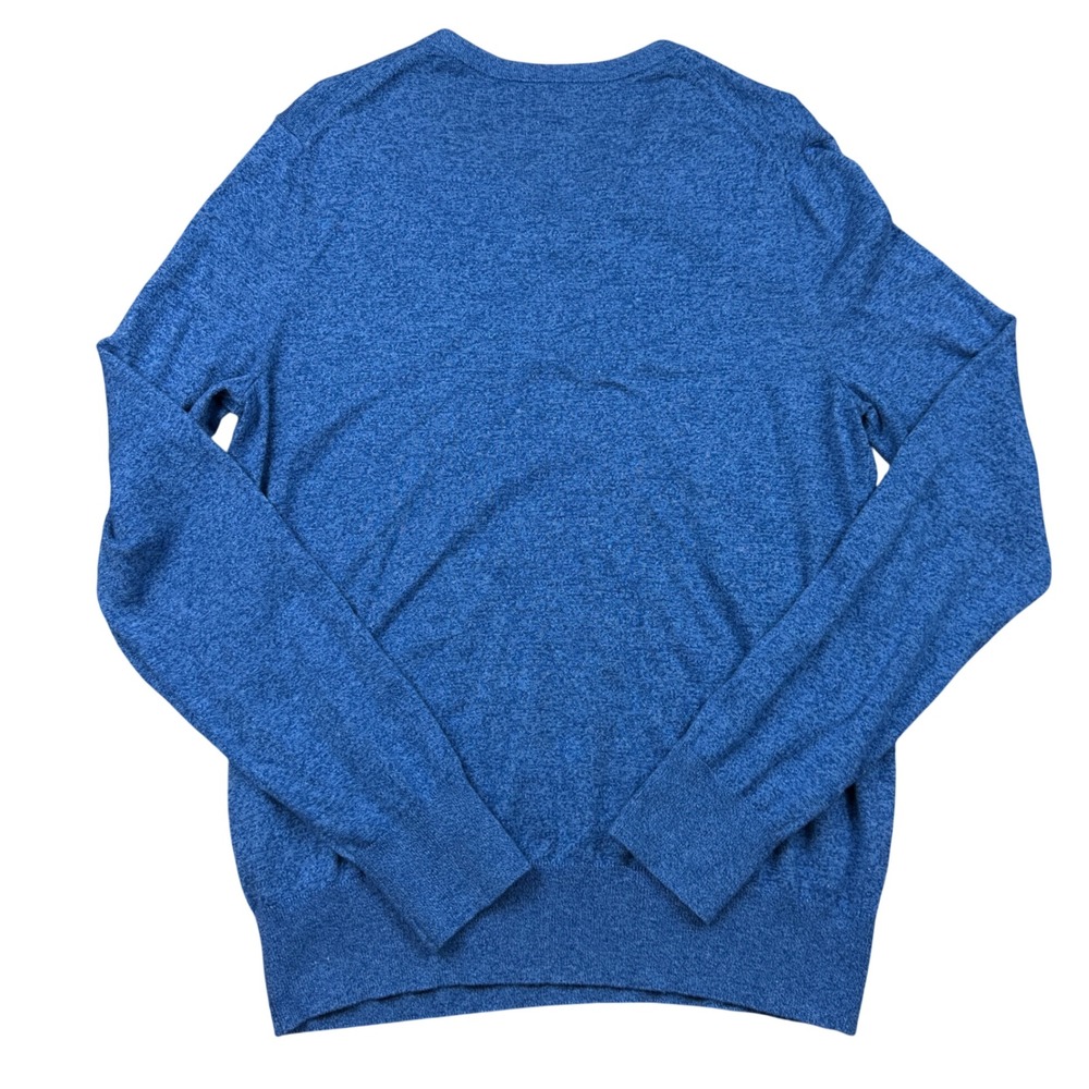 Banana Republic Luxury Blend Silk Cotton Cashmere V-Neck Sweater Blue Mens Large - Picture 4 of 8